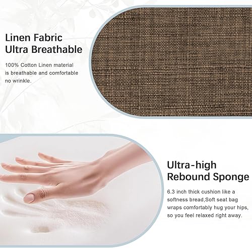 Miniatura 38 de Juego de 2 sillas decorativas con mesa, sillas de sala de estar con asiento suave y reposabrazos para sala de estar, dormitorio, sala de lectura,