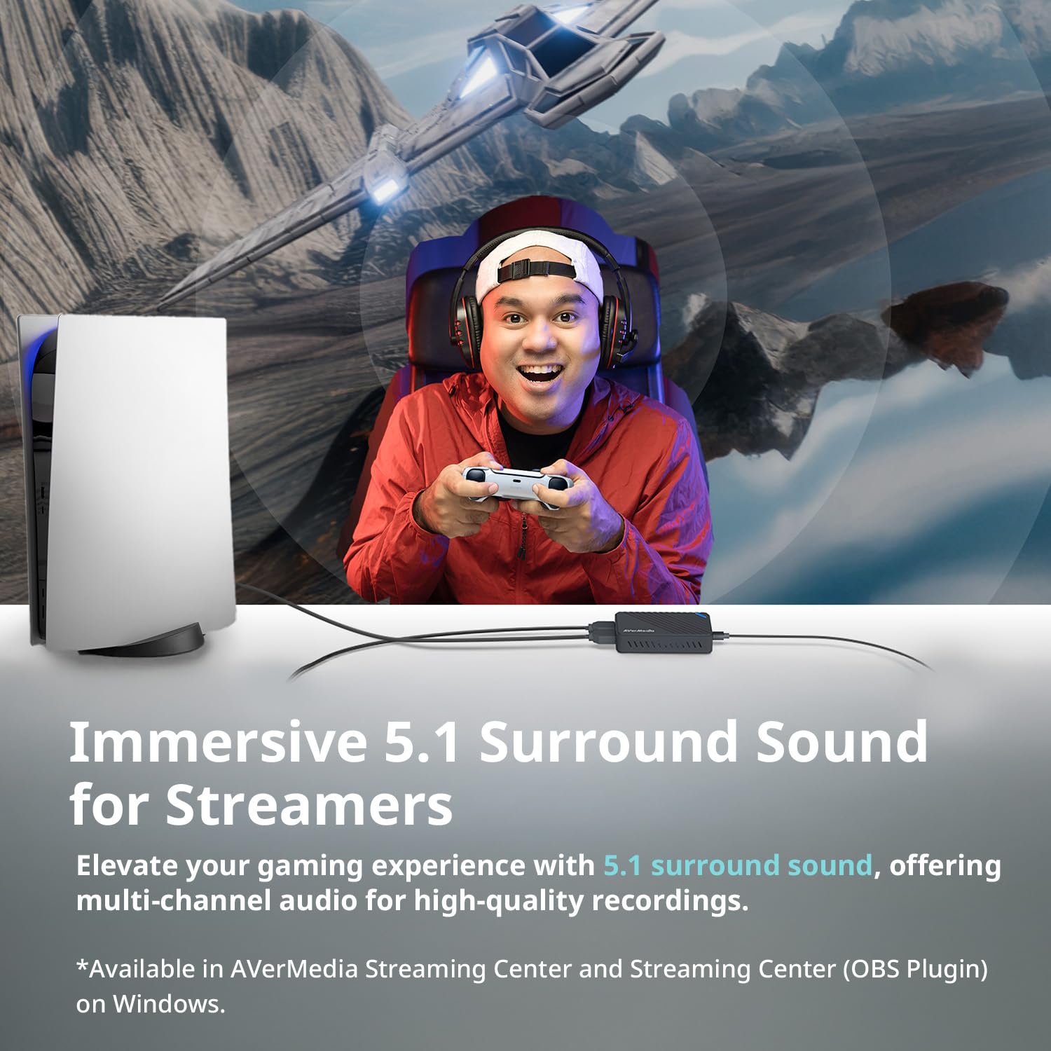 AVerMedia 4K HDMI Capture Card per Streaming, PS5, Xbox, Nintendo Switch, PC, USB 3.2 Game Capture Dispositivo per Twitch, OBS, YouTube, Discord, Registrazioni a bassa latenza, GC553Pro Live Gamer
