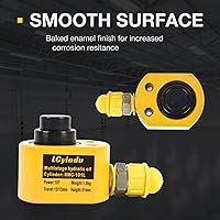 Vista 6 de Cilindro hidráulico 10T Ram 0.98 "carrera sólida de acción única carrera de múltiples secciones cilindro hidráulico de elevación hidráulica Jack