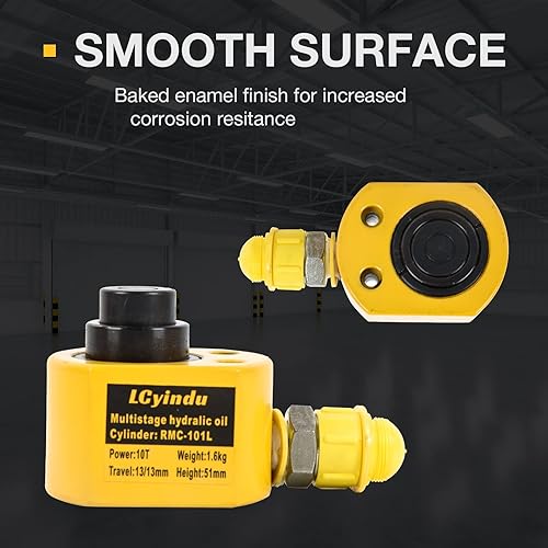 Miniatura 34 de Cilindro hidráulico 100T Jack Ram 2.72 "carrera sólida de un solo efecto multisección cilindro hidráulico Ram Cilindro hidráulico de elevación Jack