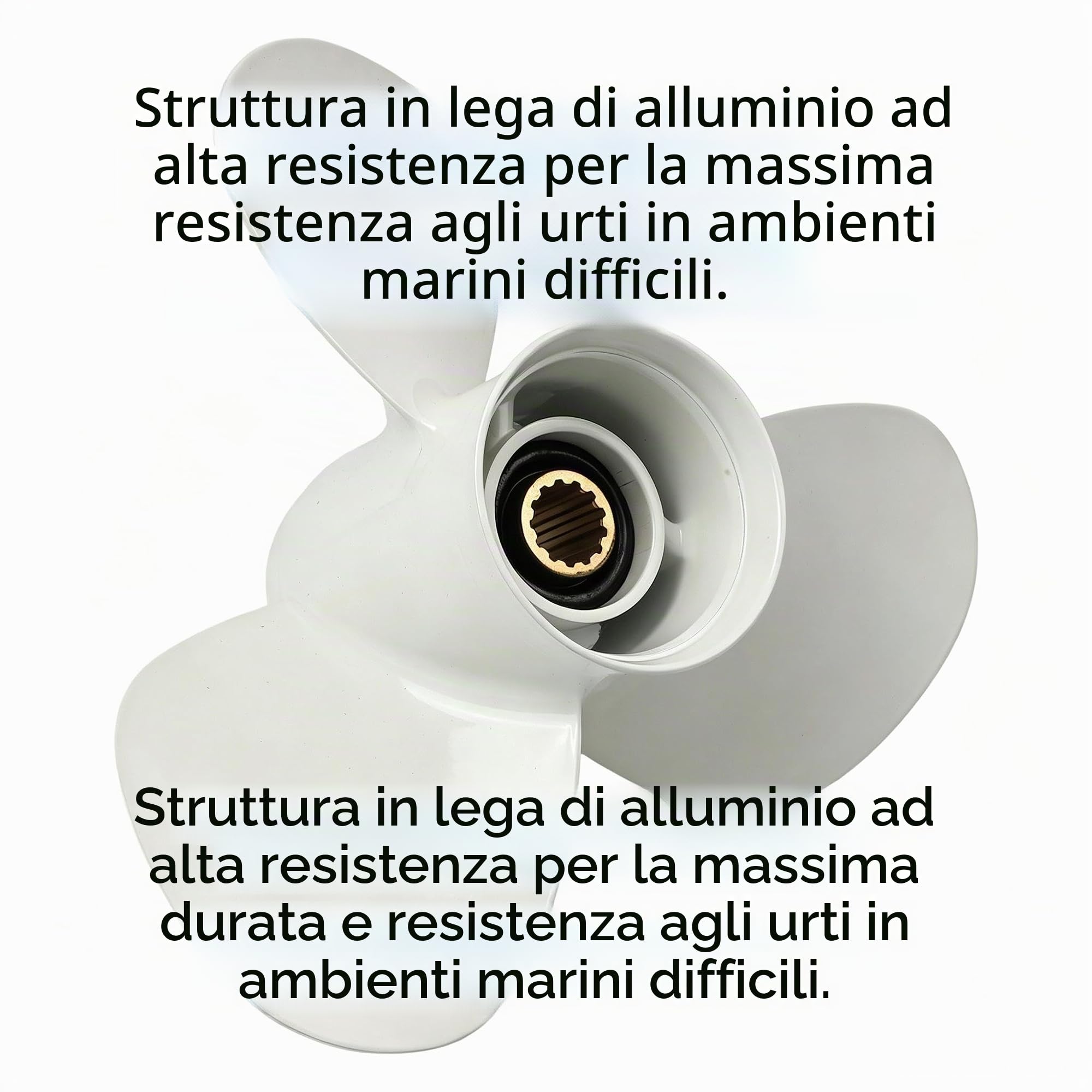 Elica per barche in alluminio 11 1/8 13 per fuoribordo 25-60HP Design a 3 pale Parte motore prestazioni marine compatibile con più modelli 663-45945-02-EL