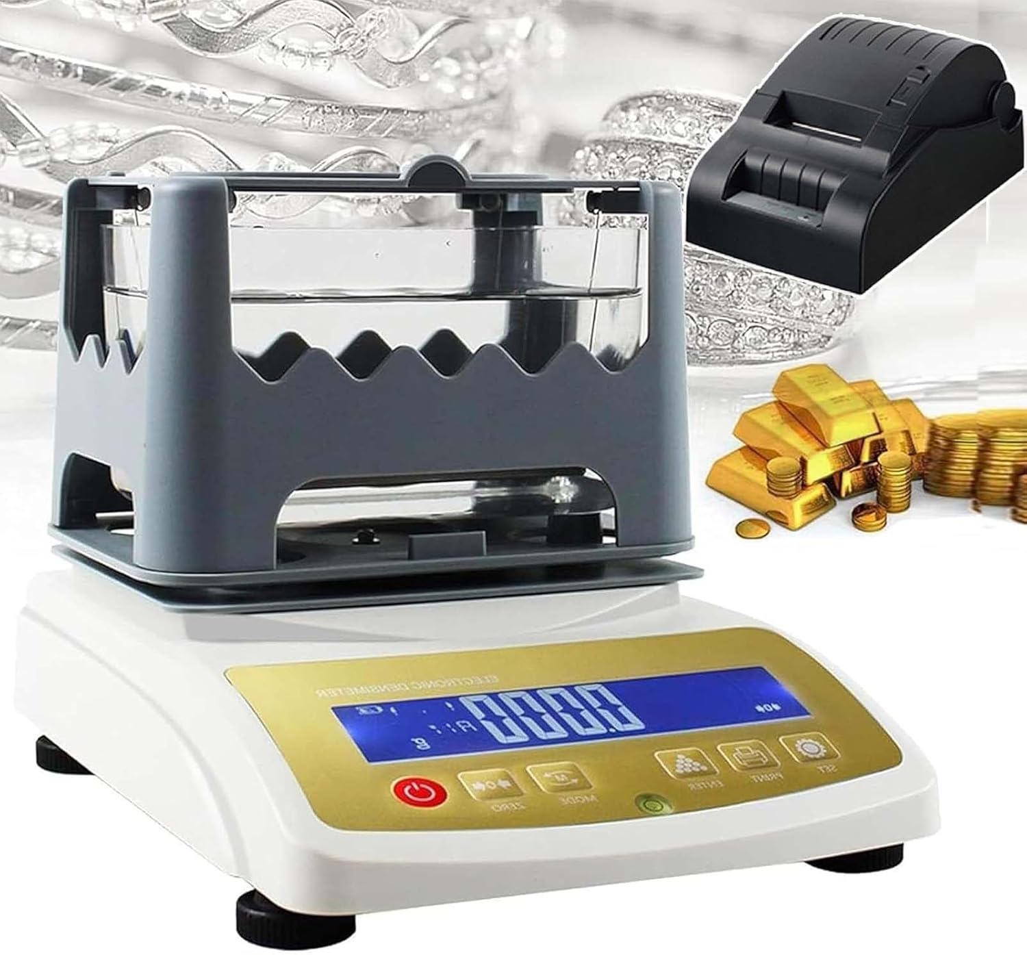 Precious Metal Densimeter,Gold Value Tester: 0.01g Weighing Precision & 4-Step Verification, for Gold Silver Platinum Palladium, for Sellers & Purchasers MDJ1200K