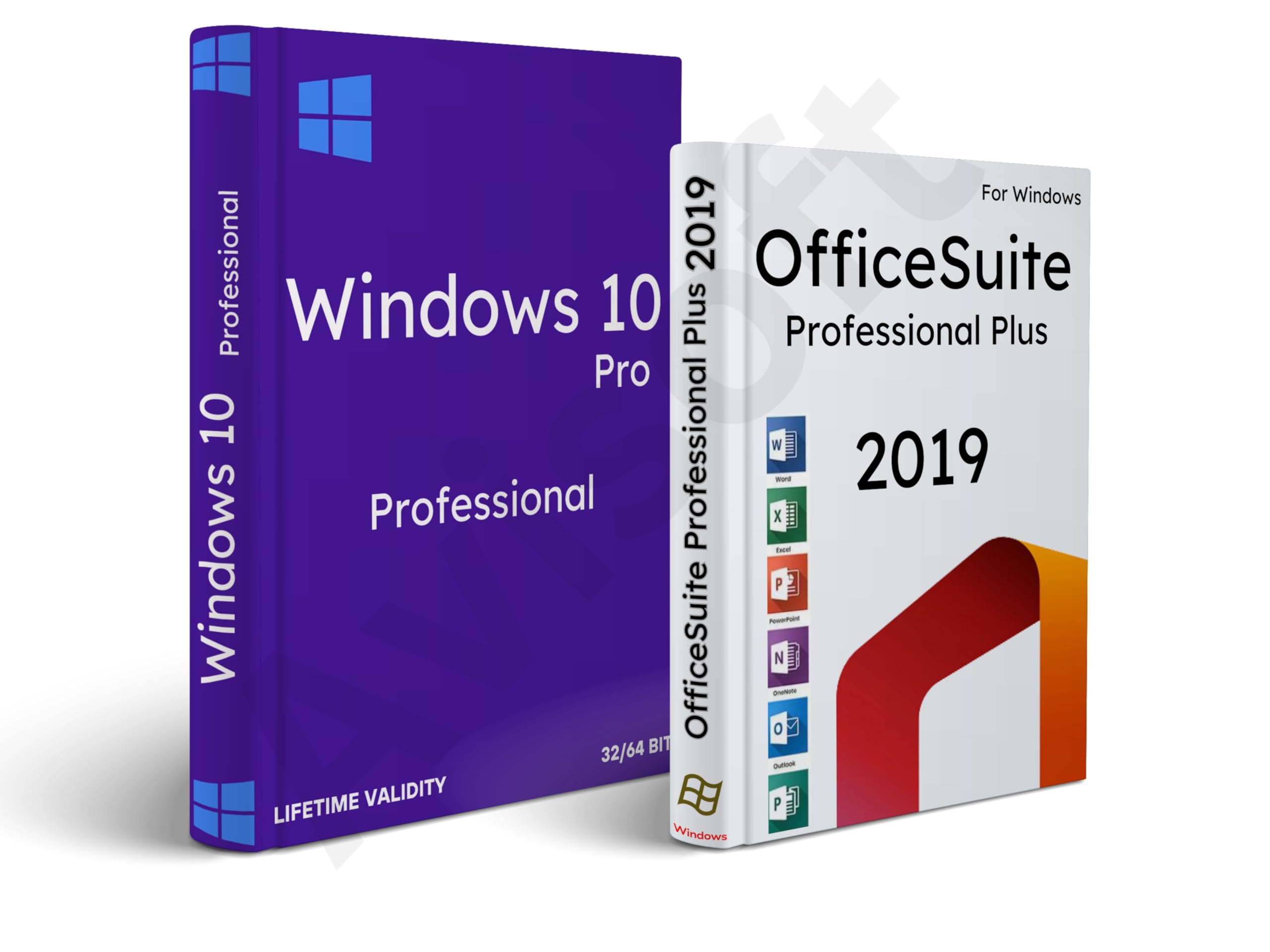 Windows 10 Professional Edition + MS OfficeSuite Pro Plus 2019 | for Windows |1 User X 1PC | Lifetime Validity | 32 bit or 64 bit | Genuine & Legitimate License Key | Physical delivery | Latest Edition