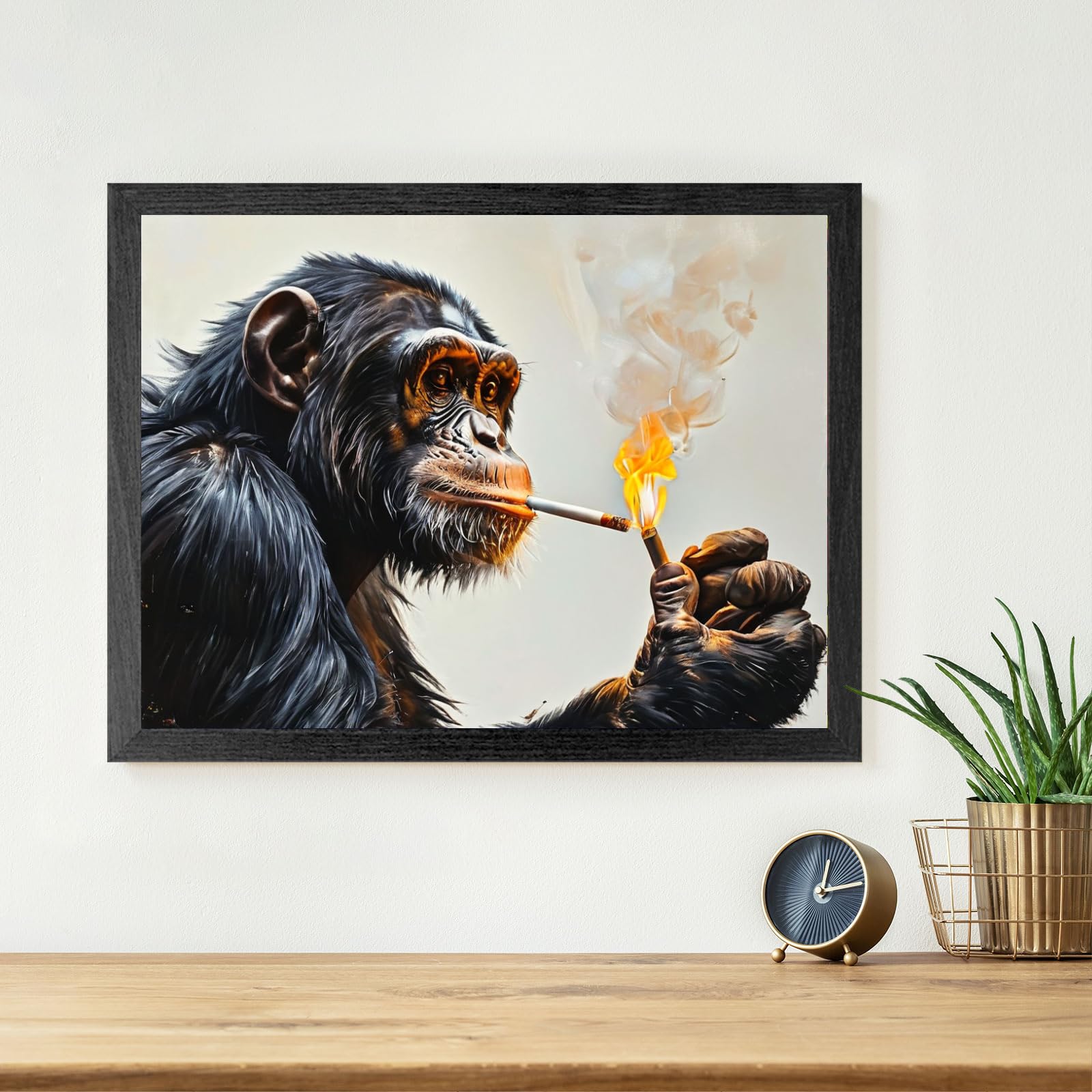 Amazon.com: RAREVAY Smoking Chimp Weed Art Print - Psychedelic