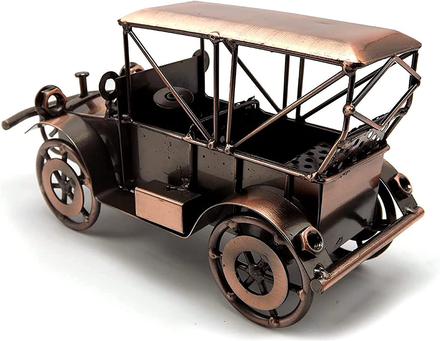 QBOSO Modellino Auto D'Epoca In Metallo Scala 1:32 - Vintage Anni '20, Colore Nero E Argento, Decorativo