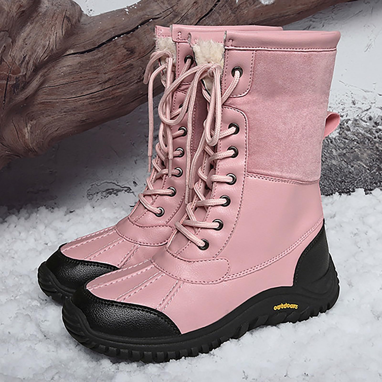 Stivali di Cotone Stivaletti Stivali Scarpe da Donna Stivali Alti al Ginocchio Lunghi da Neve Stivali da Donna