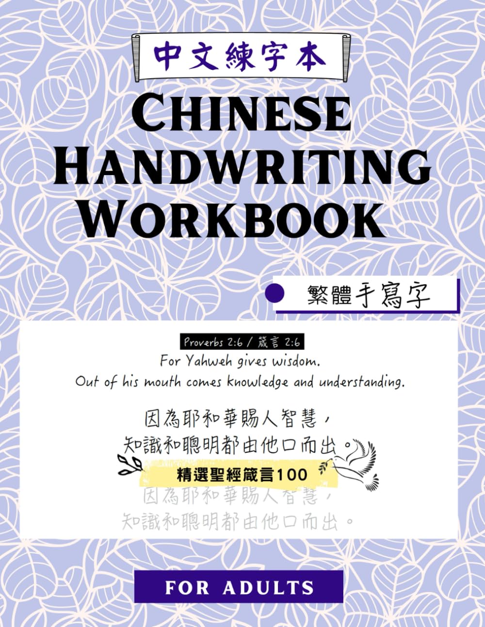 Chinese Writing Workbook: 100 Proverbs for Beautiful Handwriting & Daily Inspiration: Improve Chinese Penmanship with Bible Wisdom, Traditional ... Teens, Advanced Learners, 繁體中文練字帖, 聖經箴言100