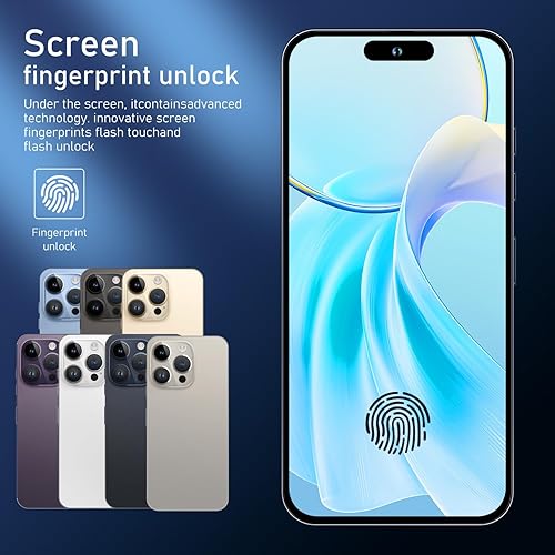 Miniatura 5 de Gealis Teléfono inteligente A15 Pro Max, teléfono desbloqueado de 6+256 GB, Android 13.0, cámara de zoom de 48+108MP, batería de larga duración