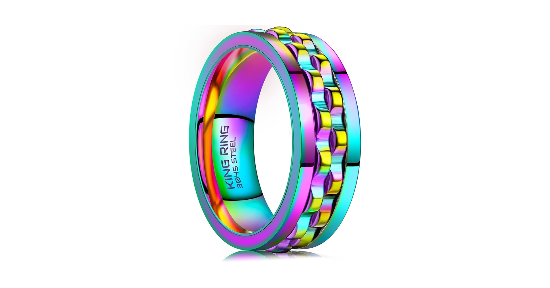 Amazon.com: King Ring 8mm Gear Spinner Ring – Ultra Polished