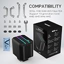 ALSEYE M90 CPU Cooler, Hidden Fan Designed Dual Tower Air-Cooled CPU Cooler with ARGB Light Effect Cover Compatible with Both Intel and AMD Platform, LGA1700 Supported (M90 Black) gallery image