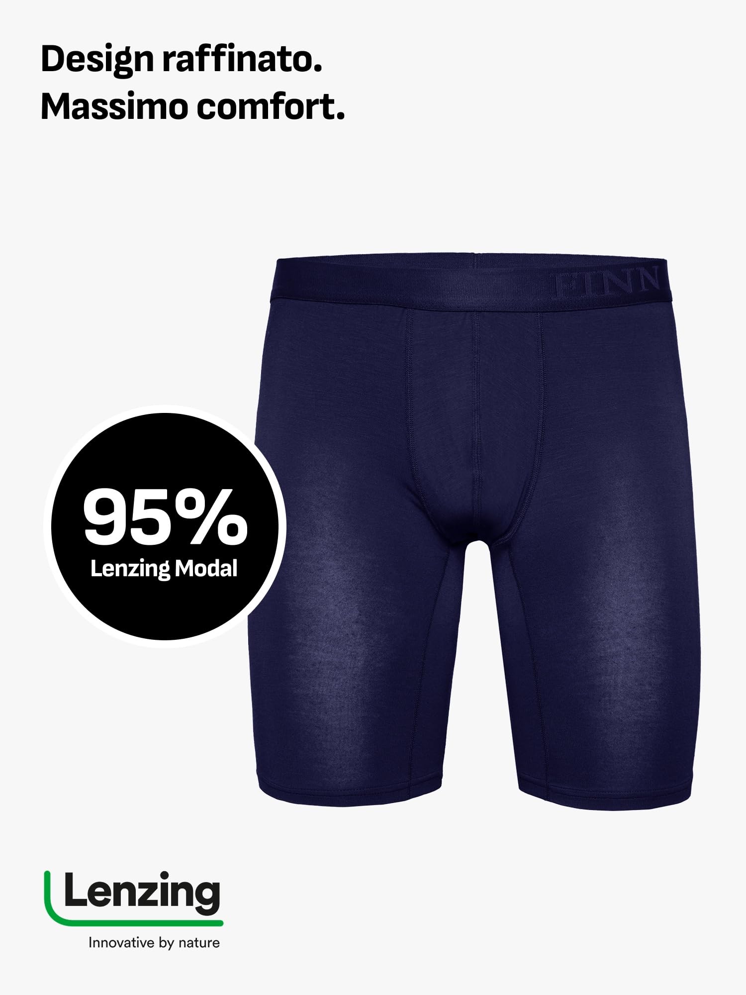 FINN Boxer da uomo con gamba lunga (confezione da 3)
