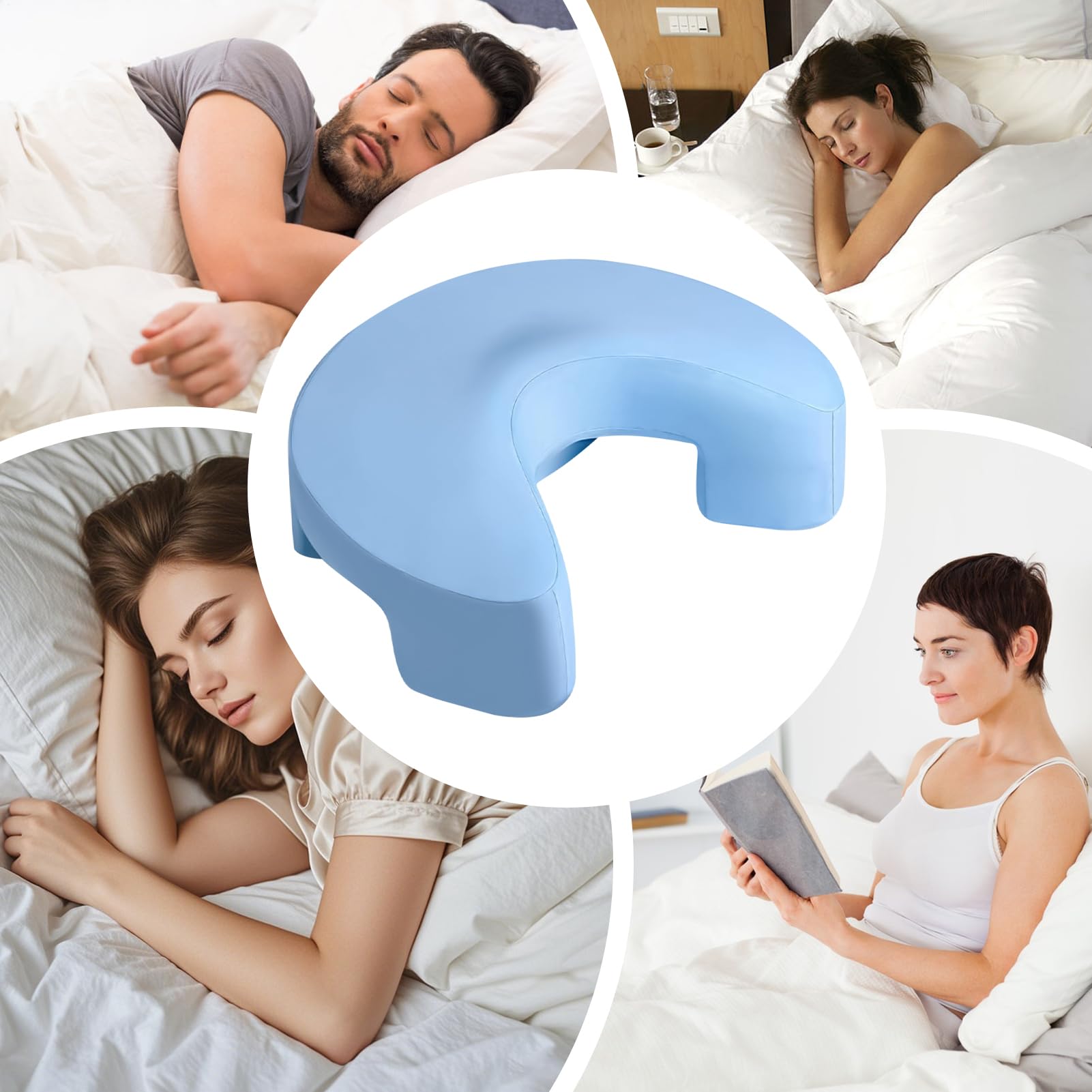 Almohada para dormir de costado Soporte de Memory Foam para Cuello, | Almohada Ergonómica Con Espuma Viscoelástica Manguito Rotador Dormir De Lado Cuerpo Rodilla