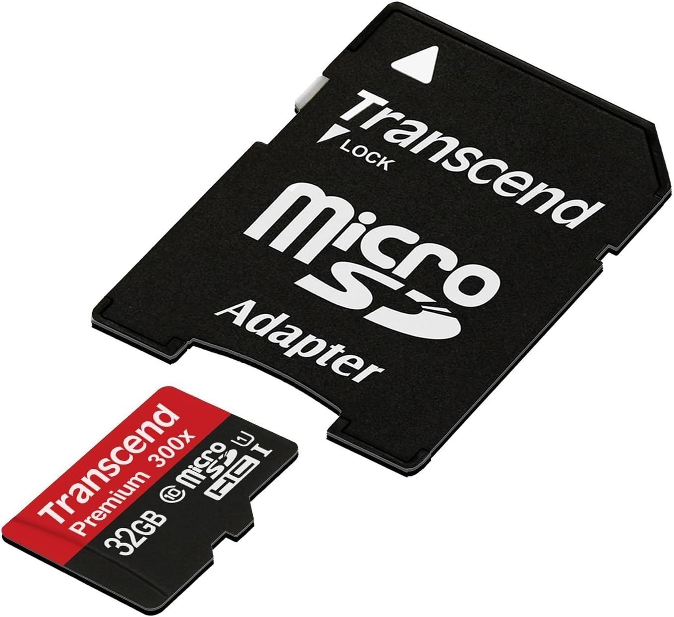 Transcend 32GB MicroSDHC Class10 UHS-1 Memory Card with Adapter 45 MB/s (TS32GUSDU1E)