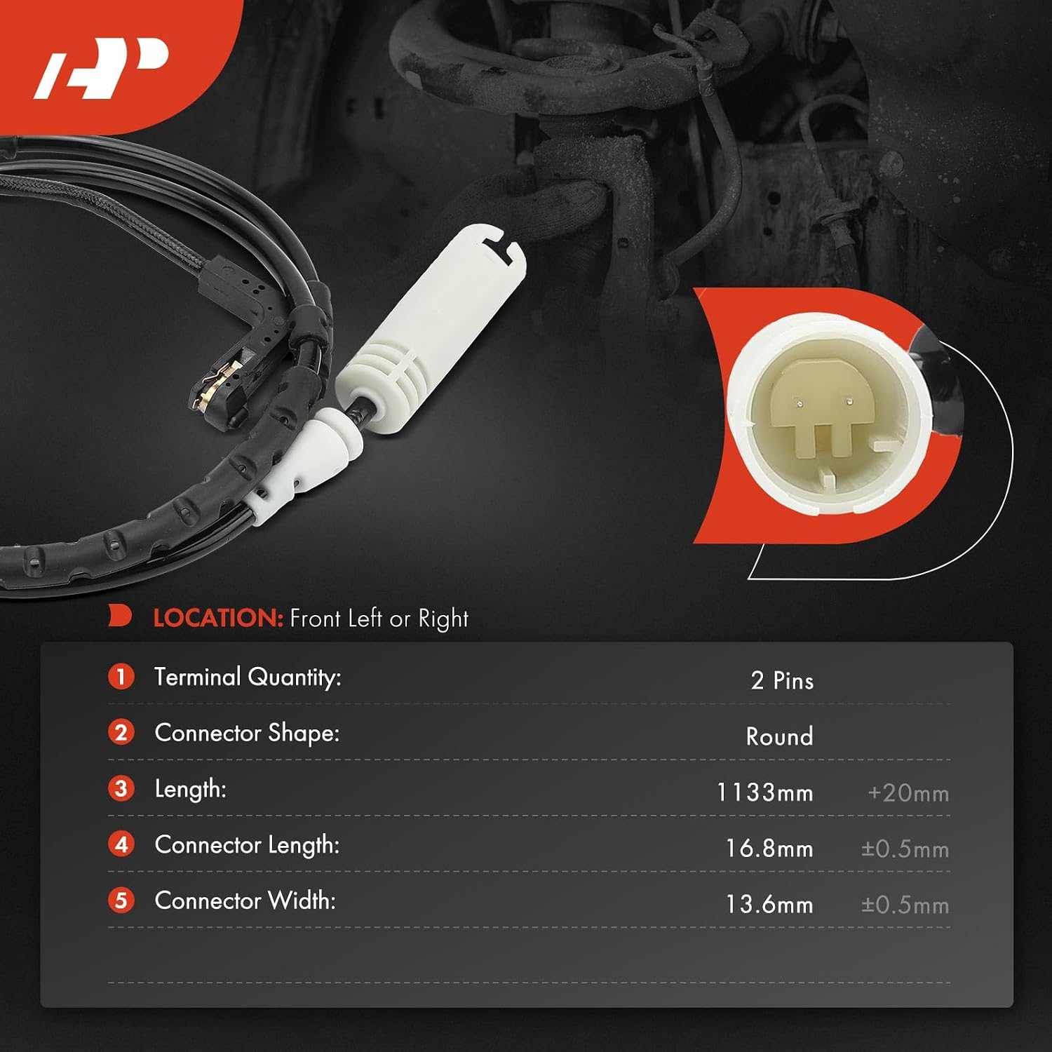A-Premium Rear Driver or Passenger Brake Pad Wear Sensor Compatible with BMW E84 Series X1 2015, Replace# 34356790341