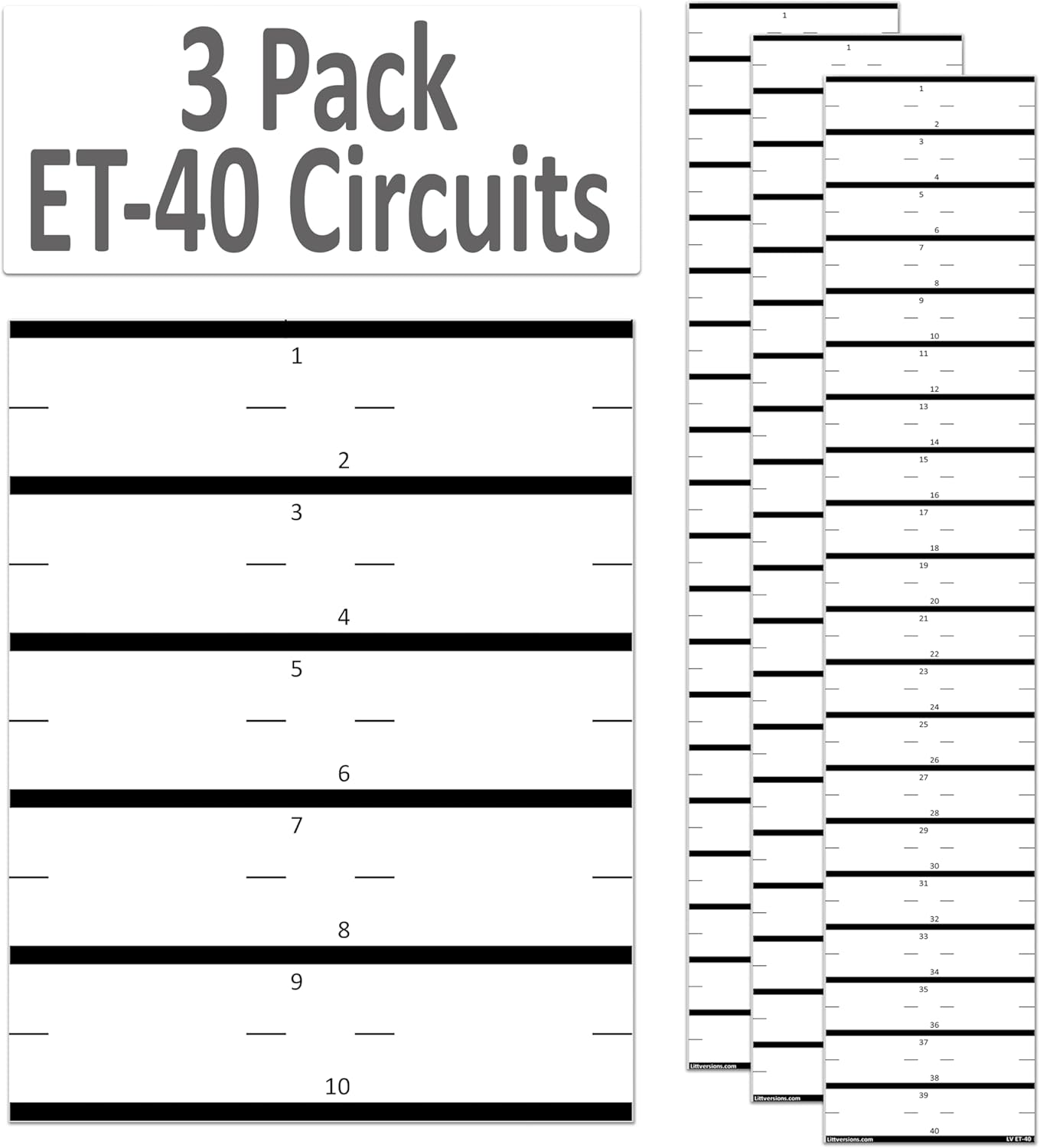 Littversions 5 Pack 40 Circuits Vinyl Circuit Breaker Panel Directory Labels/Decals/Stickers, Replacement for Eaton Electrical Panel/Load Centers CHMS Waterproof