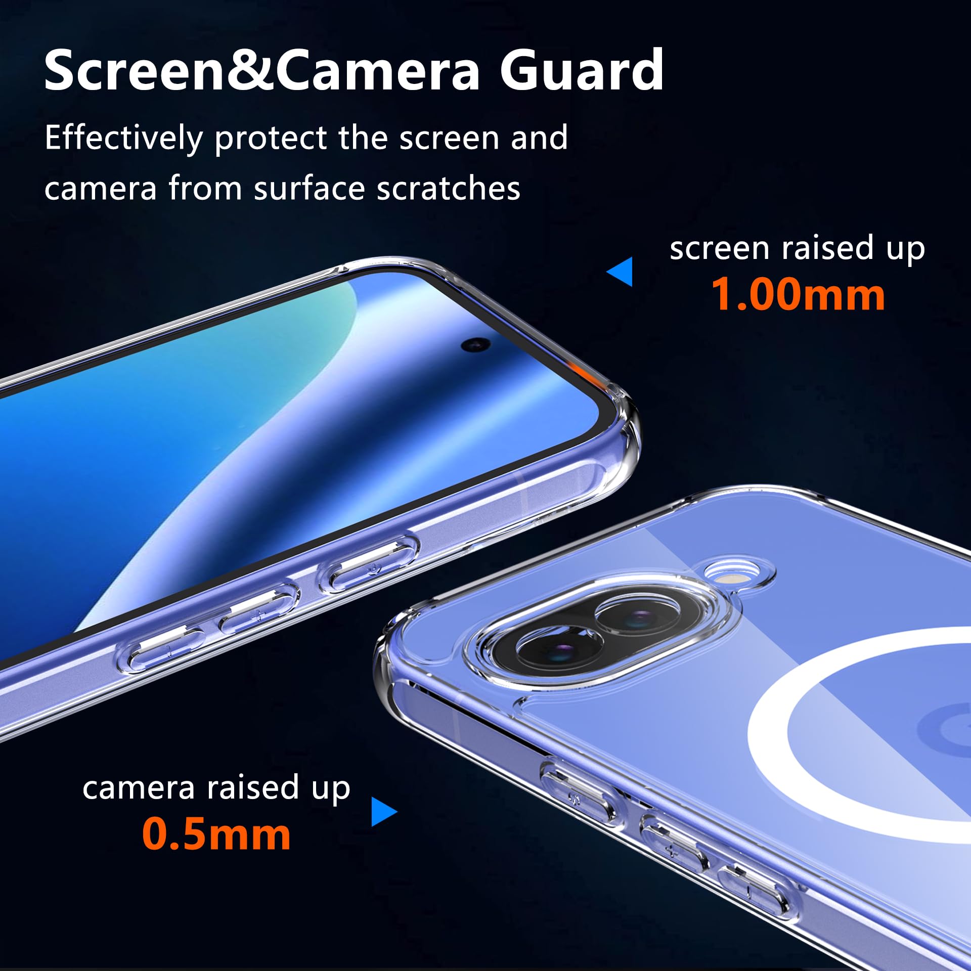 HONLEN Hoes voor Google Pixel 10A (6,28 inch), zakelijke telefoonhoes van leer met achterkant, rood