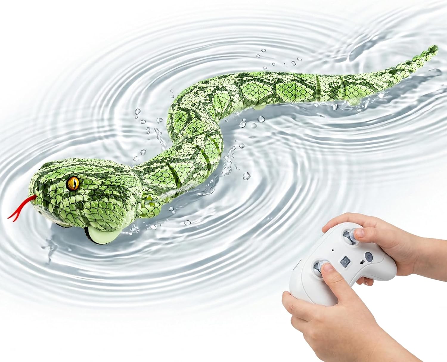 Remote Control Snake Amphibious RC Snake Toy Outdoor Indoor Games Pranks Birthday Gifts for Boys Girls Easter Basket Stuffers for Kids Ages 5-8 8-13