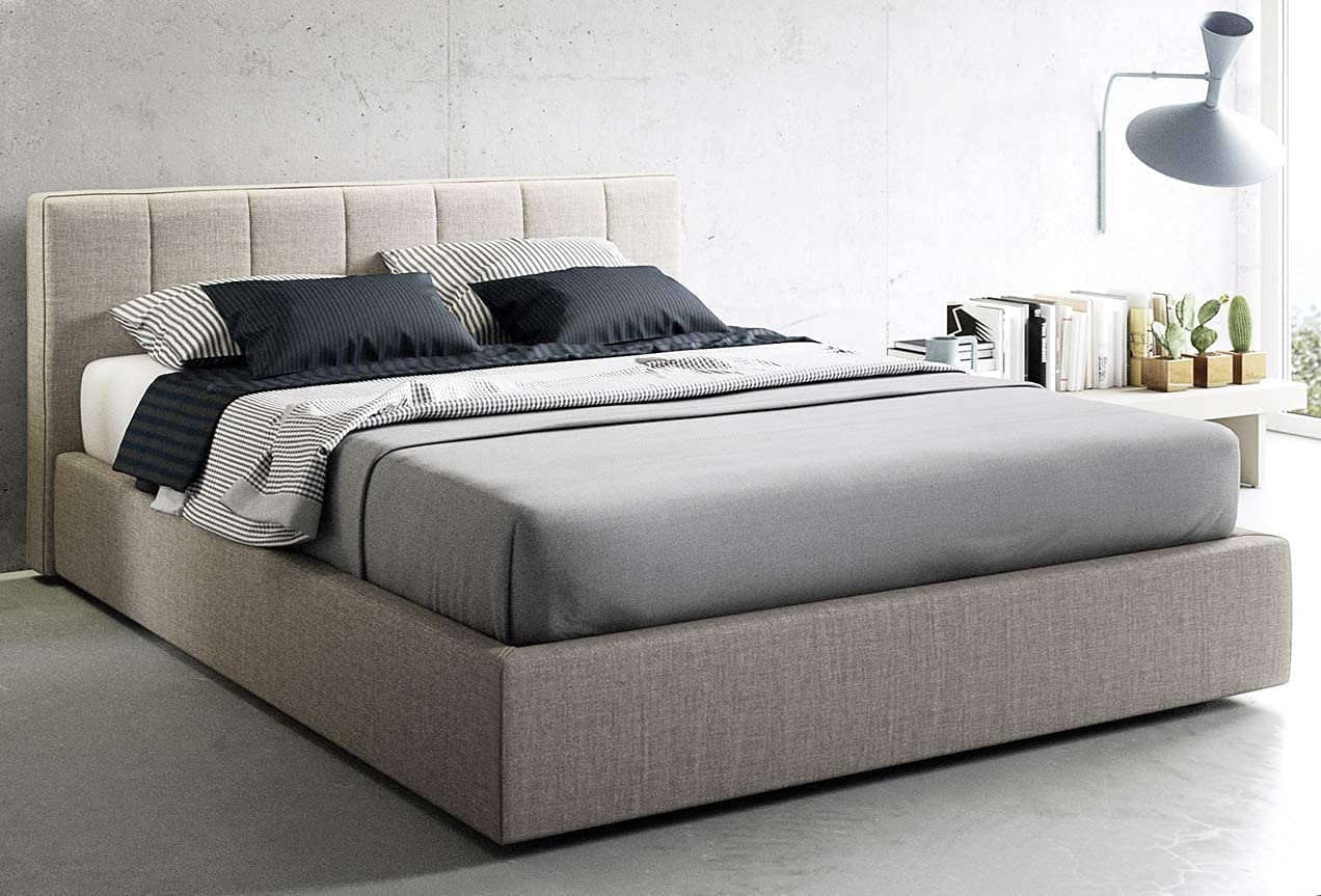 Modern Super King Bed 200cm X 200cm (grey)