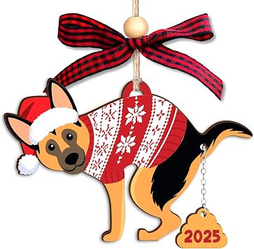 NewEleven German Shepherd Gifts - German Shepherd Ornament for Dogs Lover, Dogs Owner, Her, Him - Funny Dog Gifts Idea from Friend, Family - Christmas Ornaments