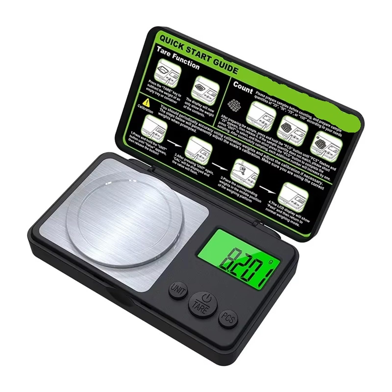 Digital Scales, Professional Jewelry Scale Electronic Display Precision Mini Pocket Digital Milligram Scales(10g 0.001)