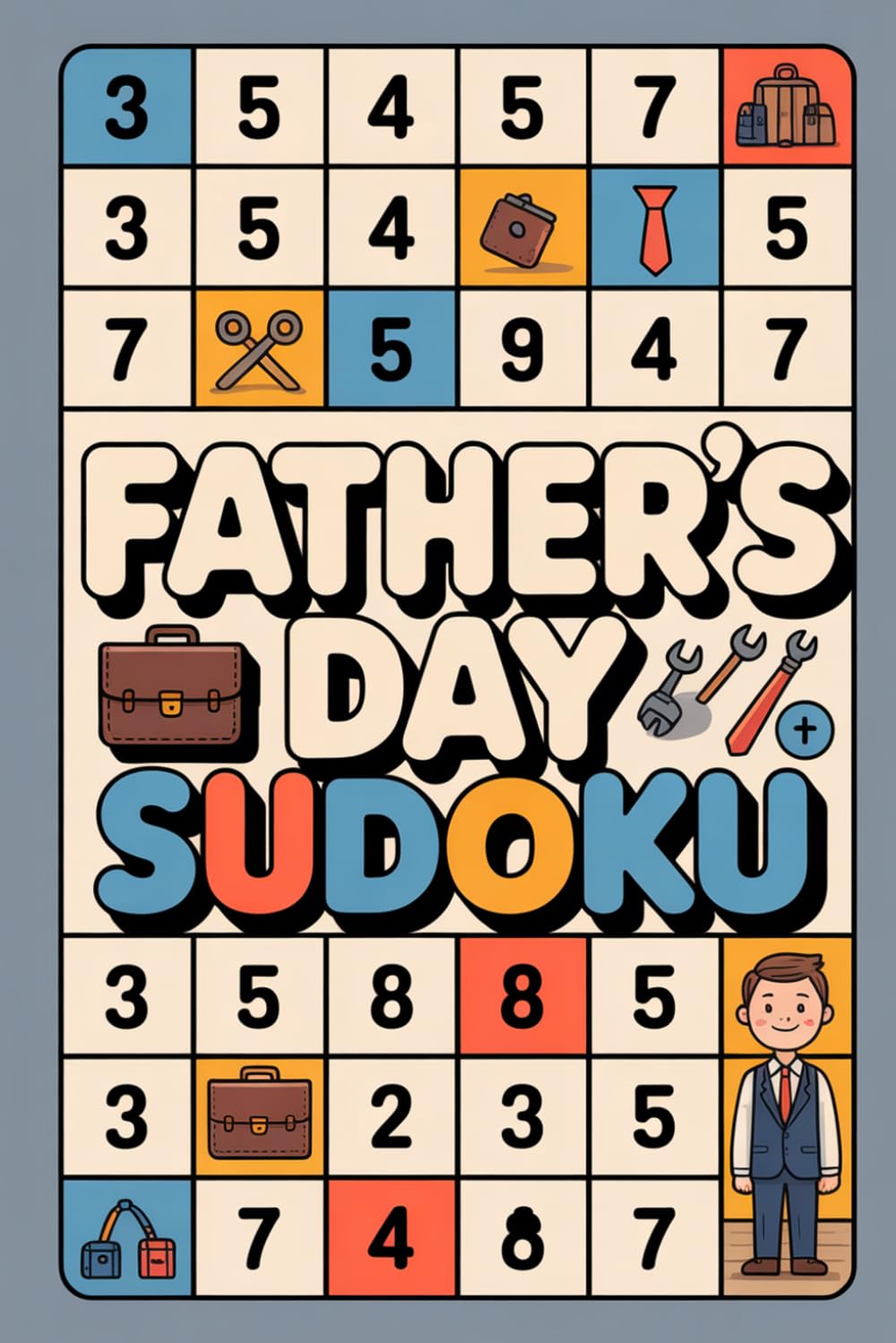 Father’s Day Sudoku: Relaxing Brain Games for Dad: Steady Brain Puzzle Activity Book for Adult Puzzle Fans