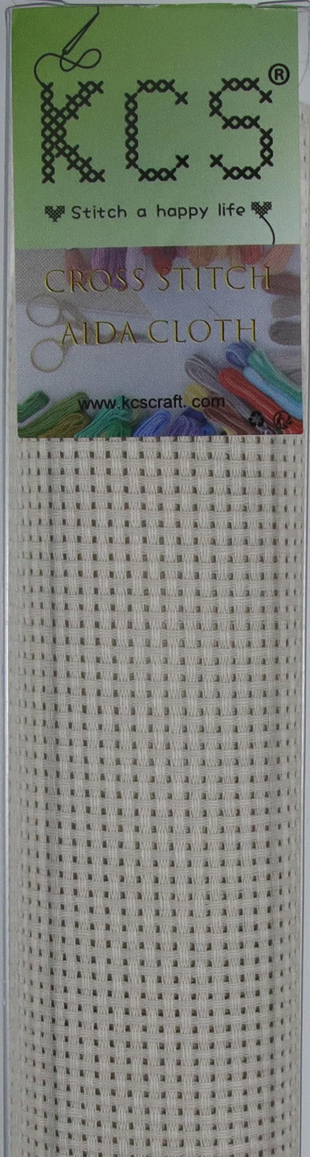 KCS 3 pc of 15" x 18"(38cmx45cm) Counted Cross Stitch Cotton Aida Cloth Needlework Rolled Fabric Box,11CT,Pearl Grey