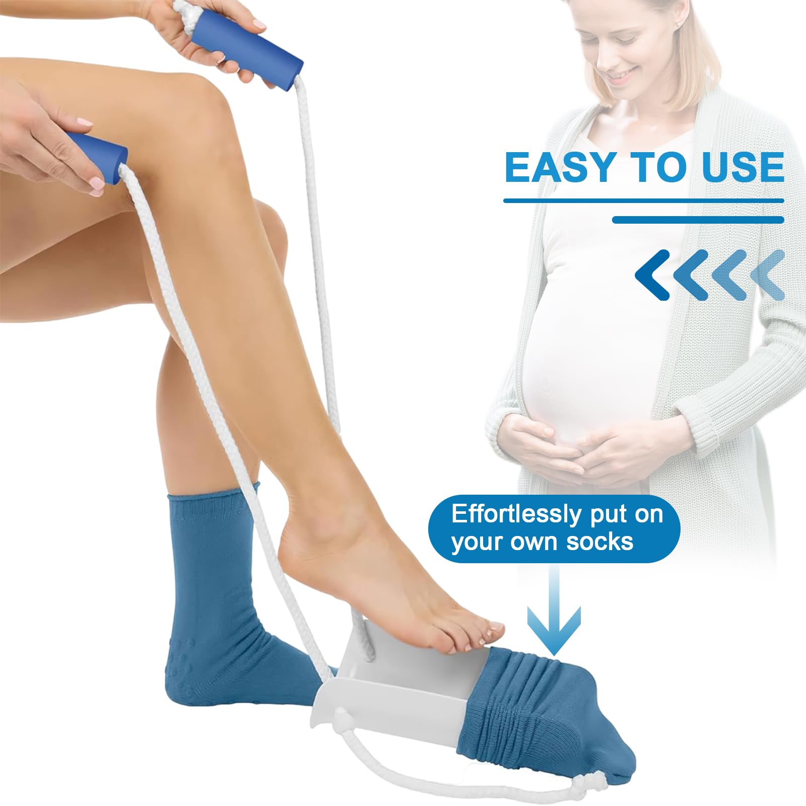 Aiuto per calze, calze a forma di U, per anziani e disabili, per calze e calze a compressione