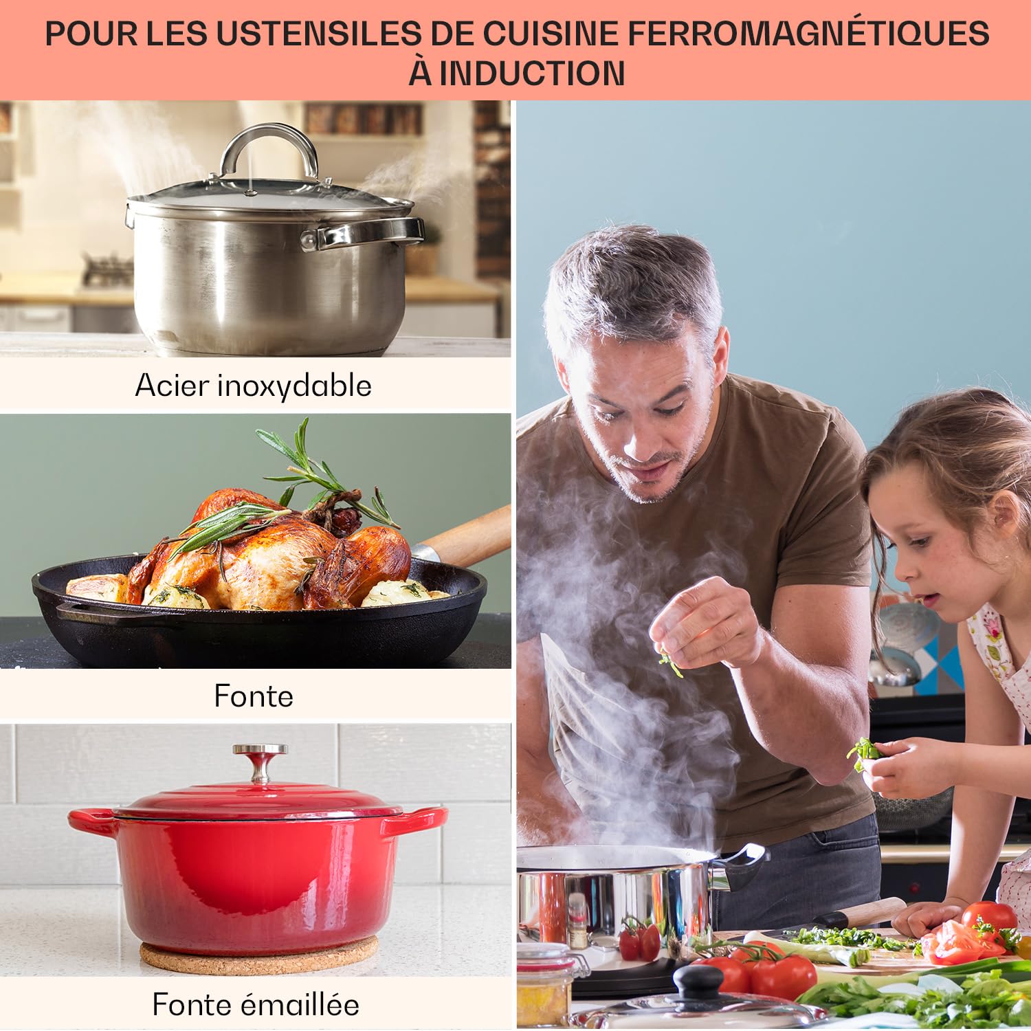 Klarstein Plaque Vitrocéramique 4 Feux Encastrable de 6500W, Plaque de Cuisson Vitrocéramique, Plaque Vitro 4 Feux, Table Vitroceramique, Cuisinière Électrique Vitrocéramique en Acier Inoxydable