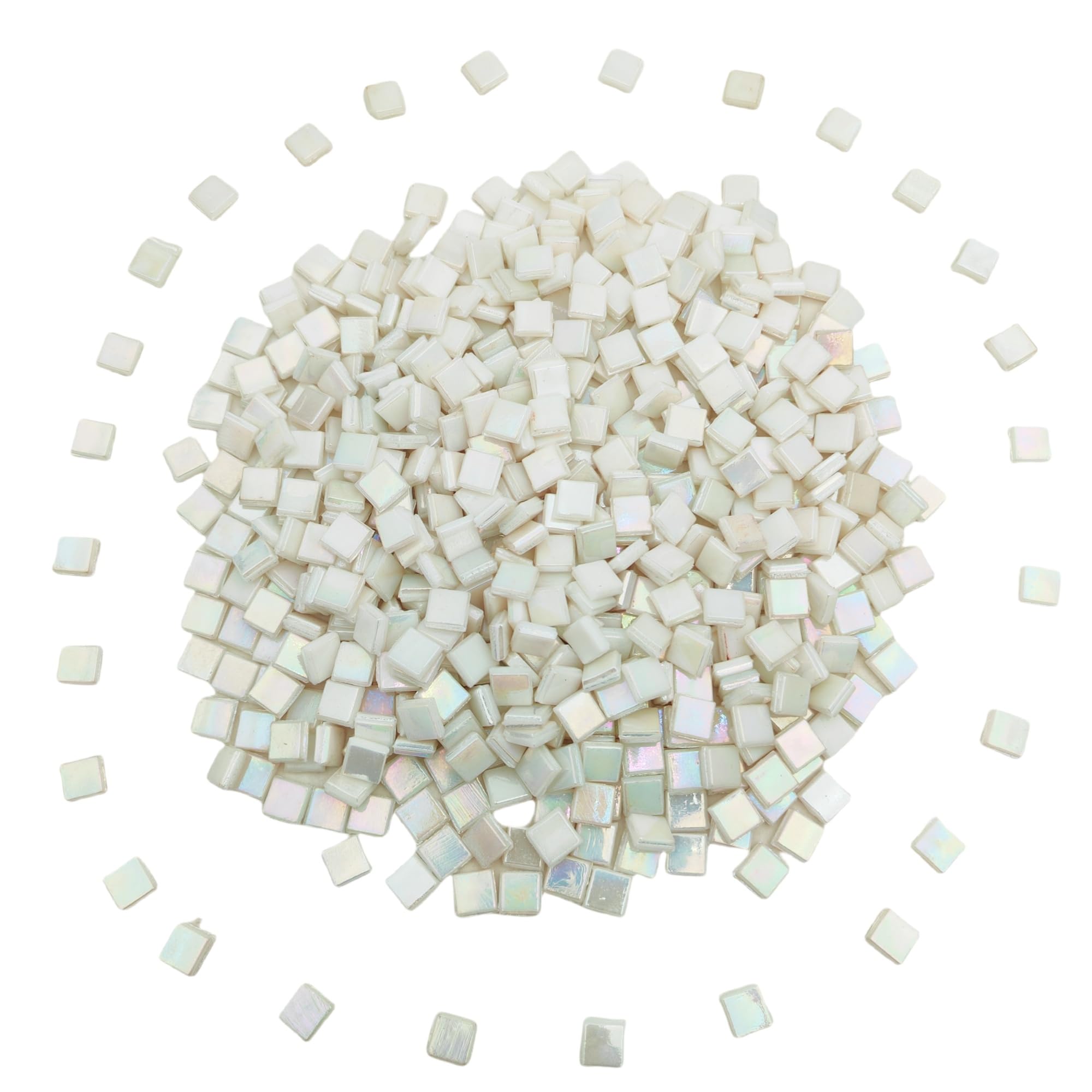 FAIRUO 100 Pieces Mosaic Tiles Squares Bulk Pink Crystal Mosaic Stained Glass For Crafts Supplies DIY Picture Frames Handmade Jewelry Coasters Art Material Decoration,1x1cm - View #6