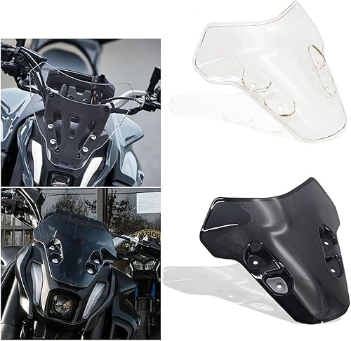 Miniatura 2 de New 2 Colors Windshield WindScreen Double Bubble Motorcycle Accessories Compatible with MT07 MT 07 MT-07 Mt07 Mt 07 2021 2022 (Color : Transparent,
