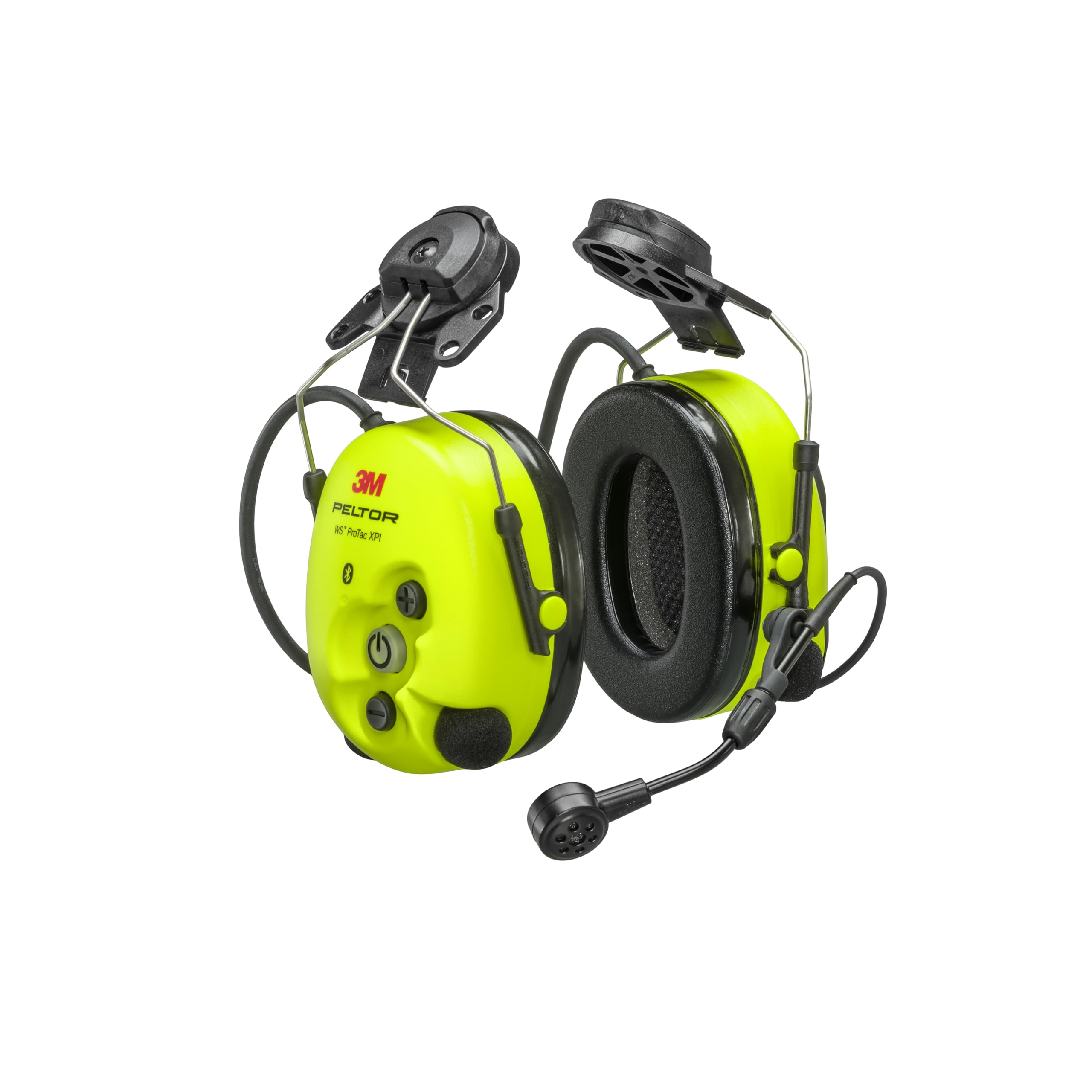 Peltor 3M WS ProTac XPI cuffia, Giallo, MT15H7P3EWS6 | con tecnologia Bluetooth e funzione di attenuazione controllata, con attacco per elmetto