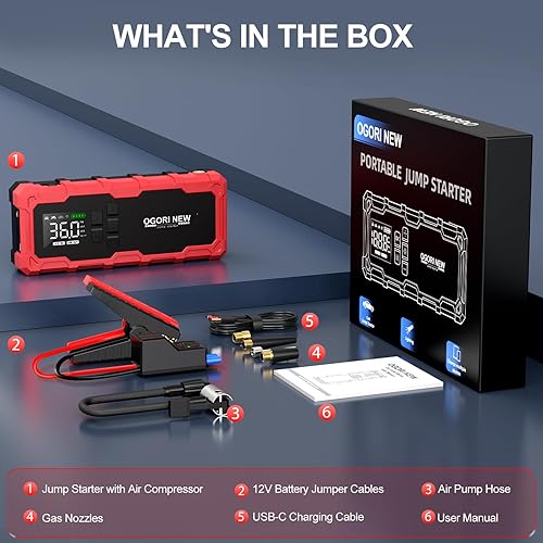 Miniatura 7 de Inflador de neumáticos inalámbrico B08 Compresor de aire portátil