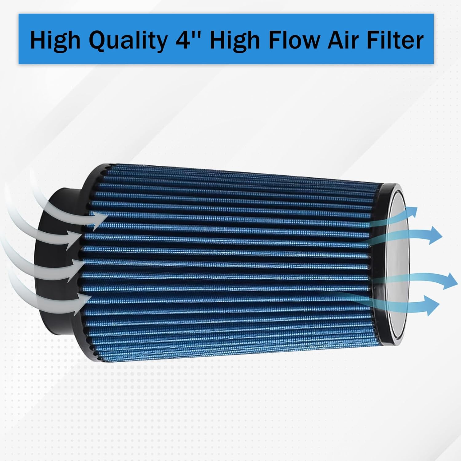 7.3L Cold Air Intake Kit 4" Cold Air Intake Pipe Kit for Ford F250 F350 Super Duty 1999.5 2000 2001 2002 2003 7.3 Powerstroke Diesel (Blue)