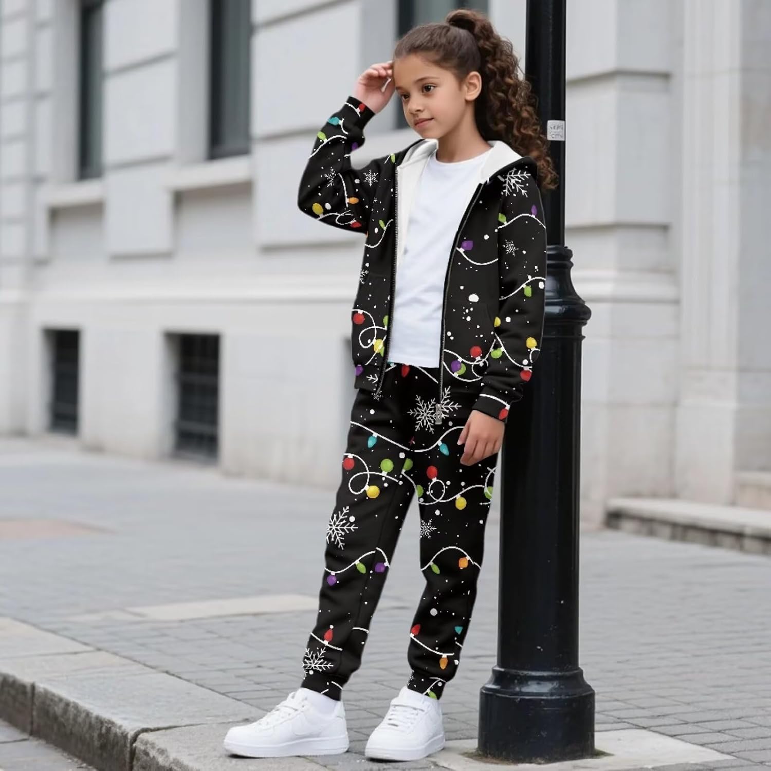 Boys Tracksuit Set 2 Piece Athletic Kids Zip Up Sweatshirts and Jogger Pants with Pocket 6-15 Years Old