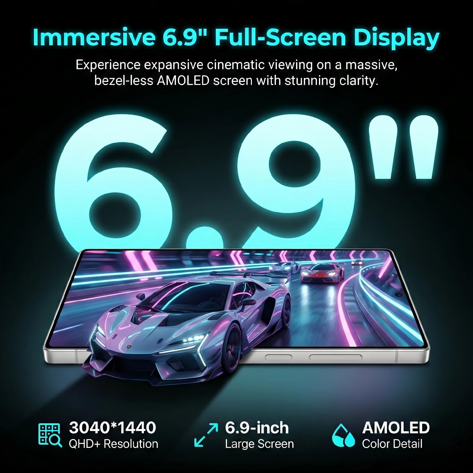 S25 Ultra 5G Unlocked Android Phones, Build in Pen, 16GB+512GB Octa Core Smartphone, Android 16 Phone, 108MP Zoom Camera, 6.9“ HD +120 Hz Screen, 7000mAh Battery, Dual SIM, Face Unlock-Silver - 5