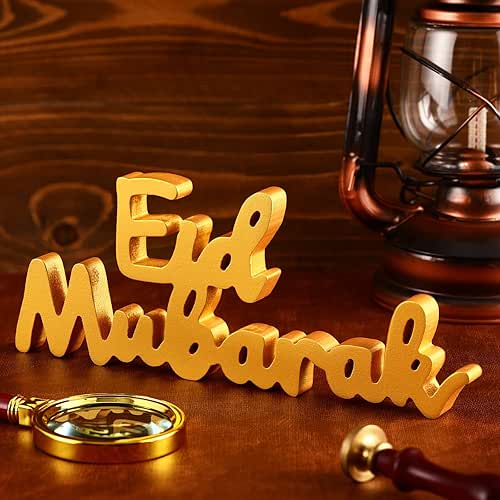 Ramadan Table Decor Ramadan Wood Sign Mubarak Wooden Ornament Wood