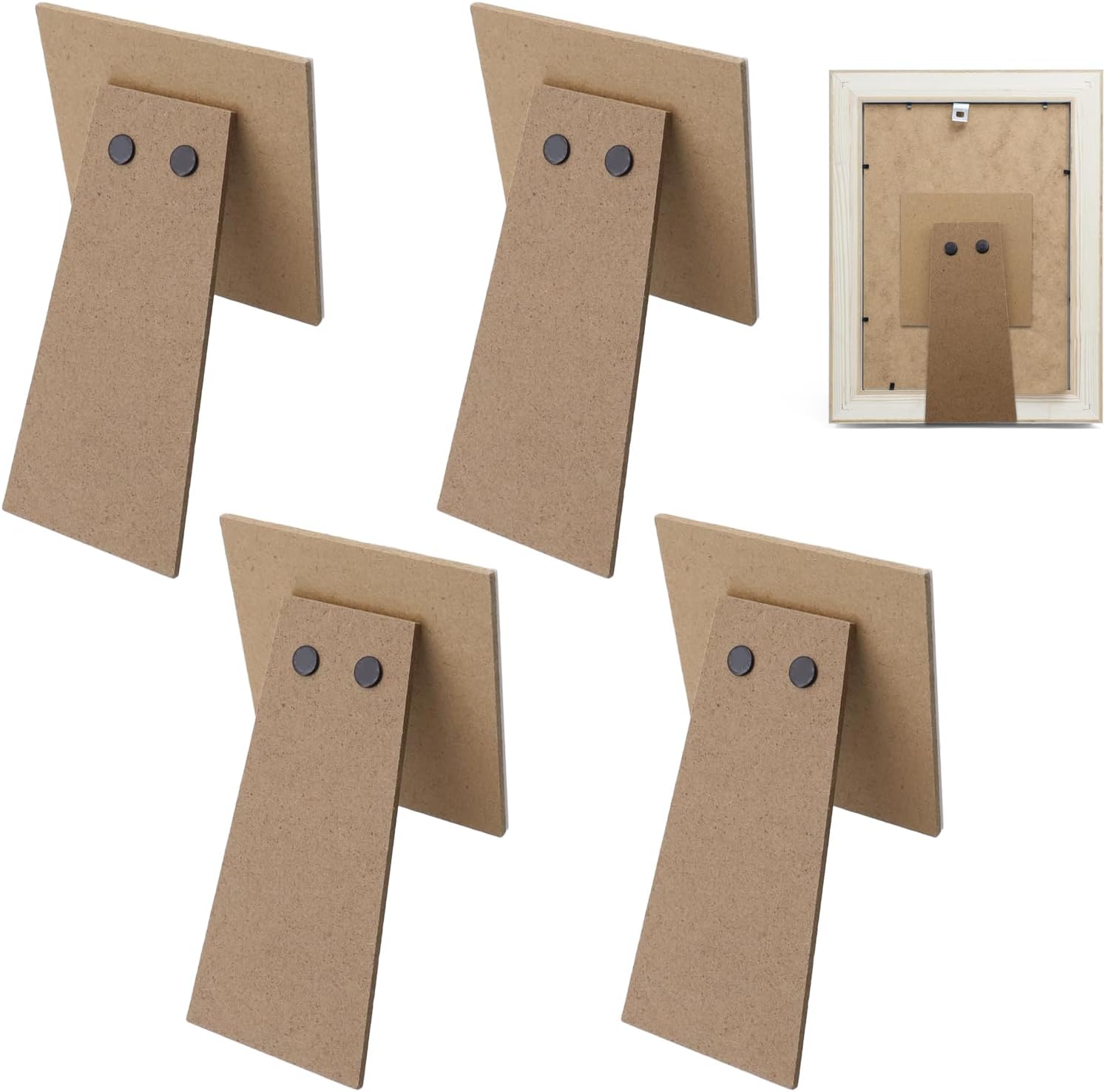 Oedema Easel Back Picture Frame Easel Back Decor Frame Backing Stand 4.13 Inch, 4PCS
