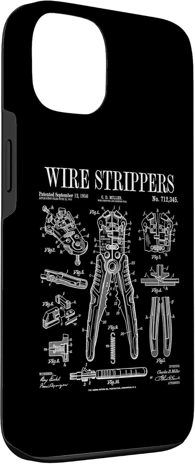 Electrician Electrical Worker Wire Strippers Vintage Patent Case for iPhone 13 image 3