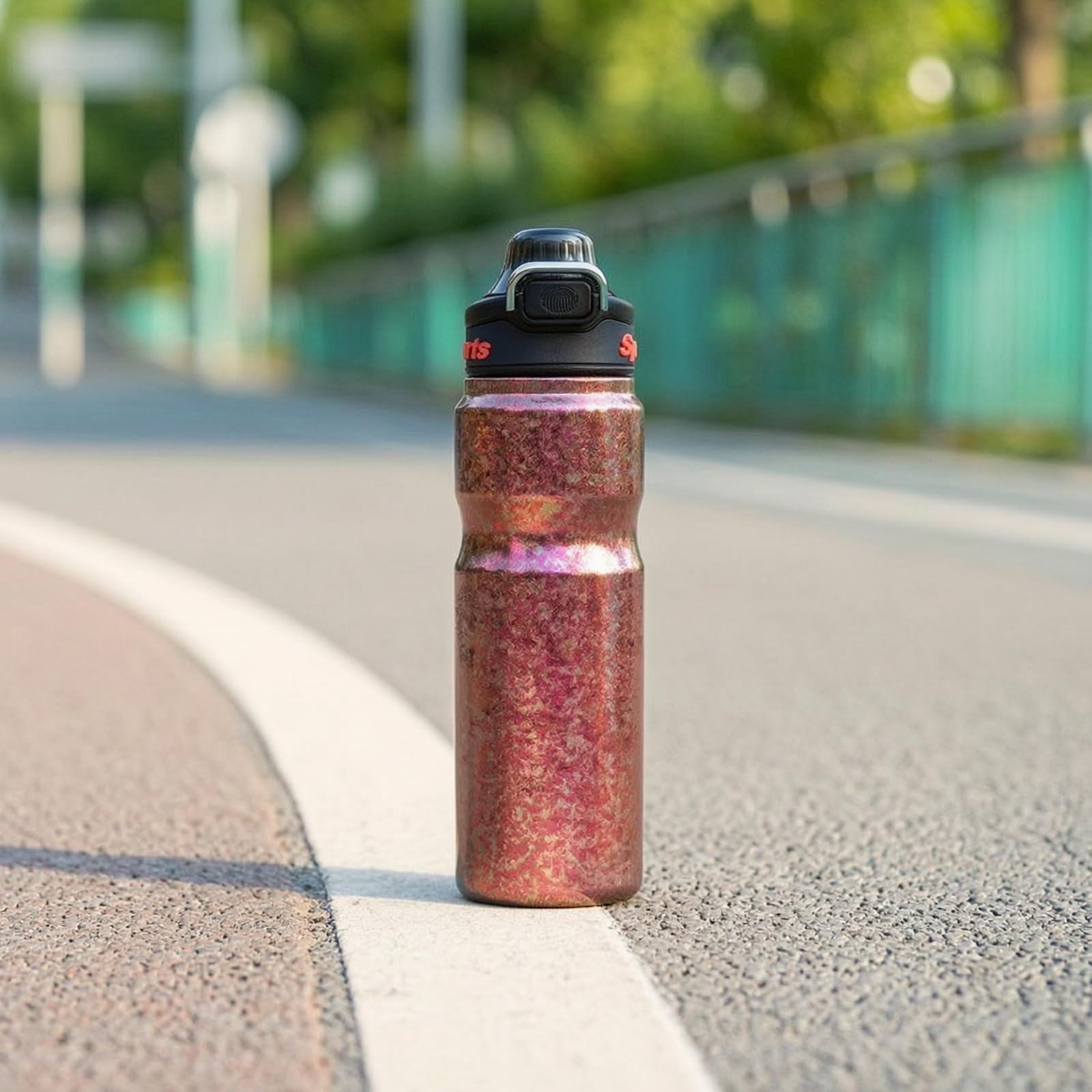Thermosflasche aus Leicht -Thermosflasche Isoliert flasche für Sportler, Pendelnde, Fitnessstudio, Büro, Mehrfarbig, 650ML