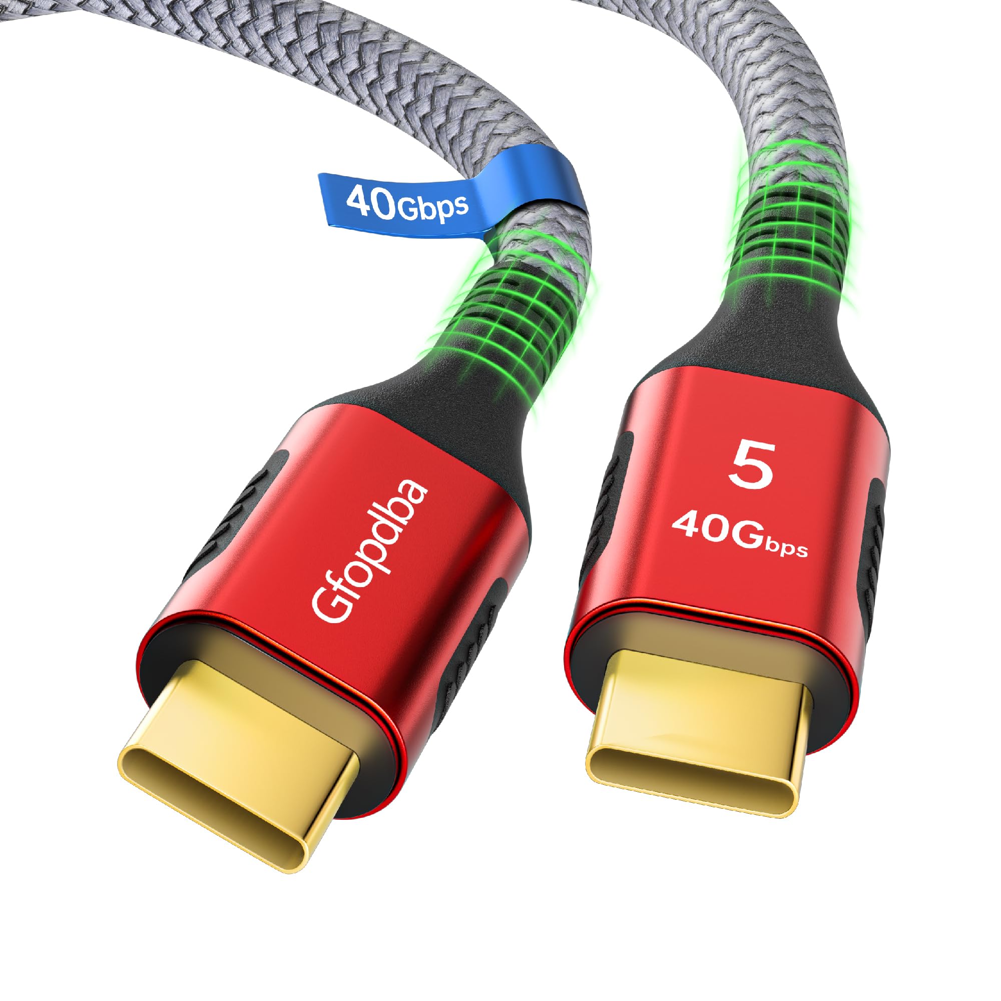 Câble Thunderbolt 5 40 Gbit/s de 3 m, prend en charge PD 240 W, 8K @ 60 Hz, 4K @ 144 Hz, câble d'affichage vidéo USB C pour Thunderbolt 4/3, iPhone 16/15, station d'accueil, SSD, USB4