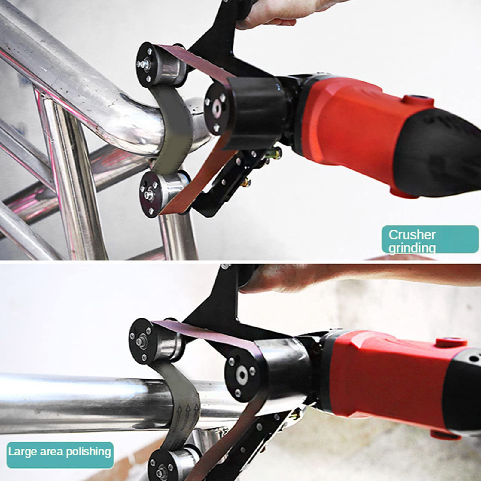 Belt Sander Machine, Rust Resistance Practical Wear Proof Belt Sander Adapter Stable Structure Stainless Steel for Metal (14MM)