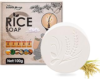Rice Water Shampoo Bar,Handmade Rice Shampoo Soap,Solid Shampoo Bar,Oil Control and Cleansing Shampoo Bar for All Hair Types (1PC)
