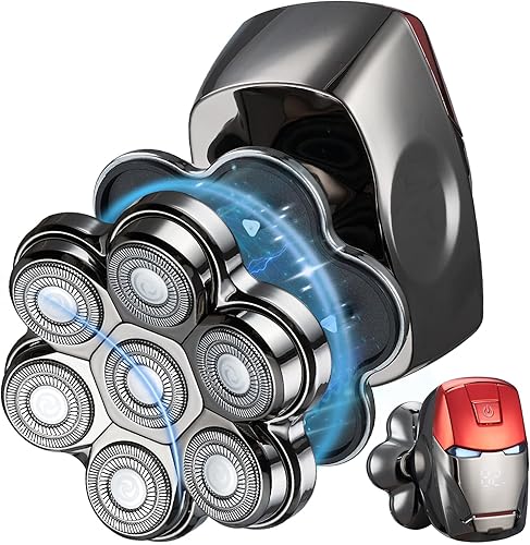 Afeitadoras de cabeza 2025 para hombres calvos maquinilla de afeitar eléctrica 5 en 1 kit de aseo impermeable para hombres calvos