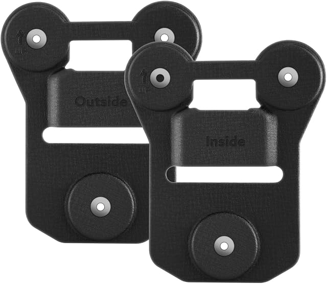 BOBLOV Body Camera Magnet Mount, Universal Magnetic Suction Back Clip Contains Magnets Make from Black Silica,Stick to Clothes for Universal All Brand Body Camera (12x10cm)