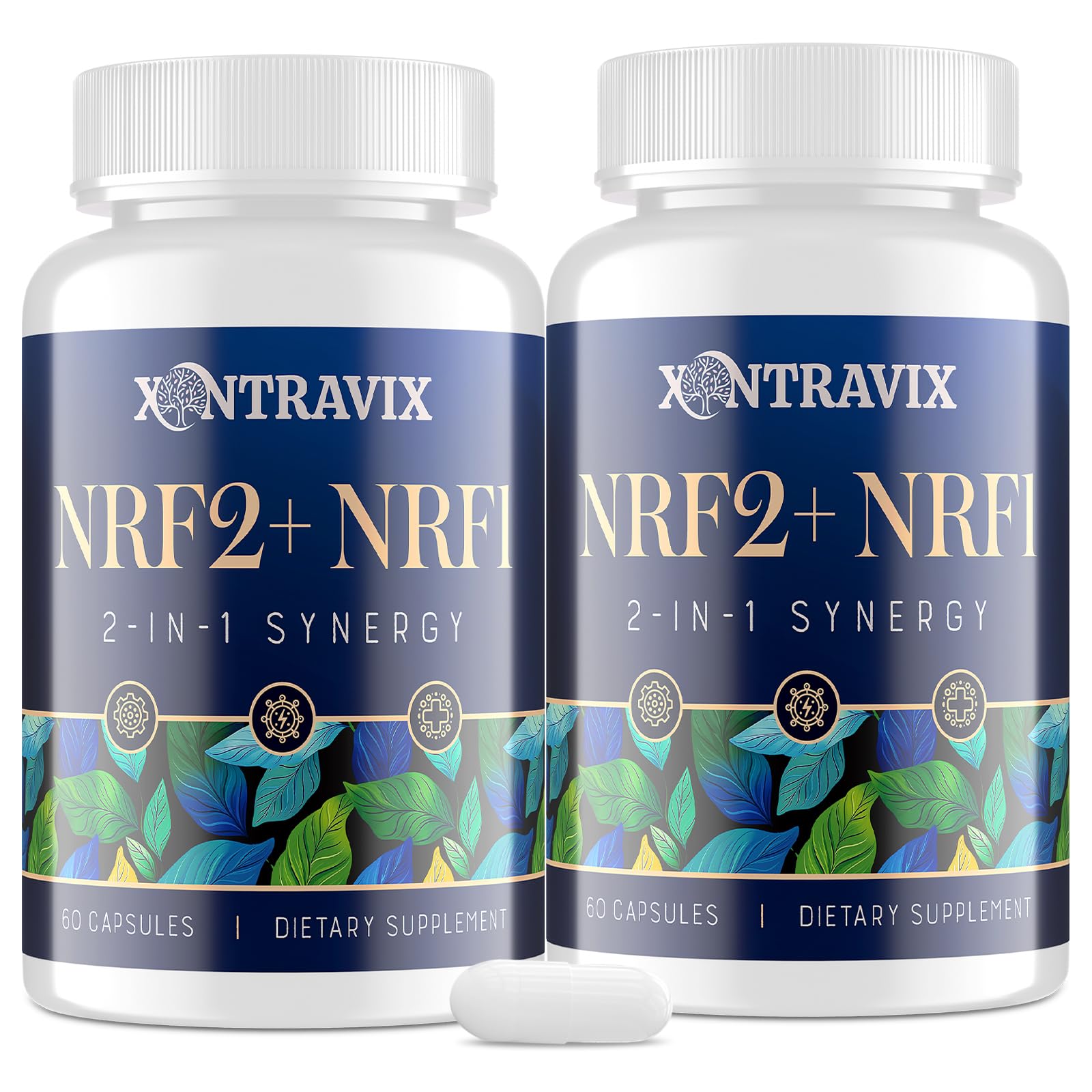 Amazon.com: NRF1 & NRF2 Supplement 1500mg | Dual Activator with