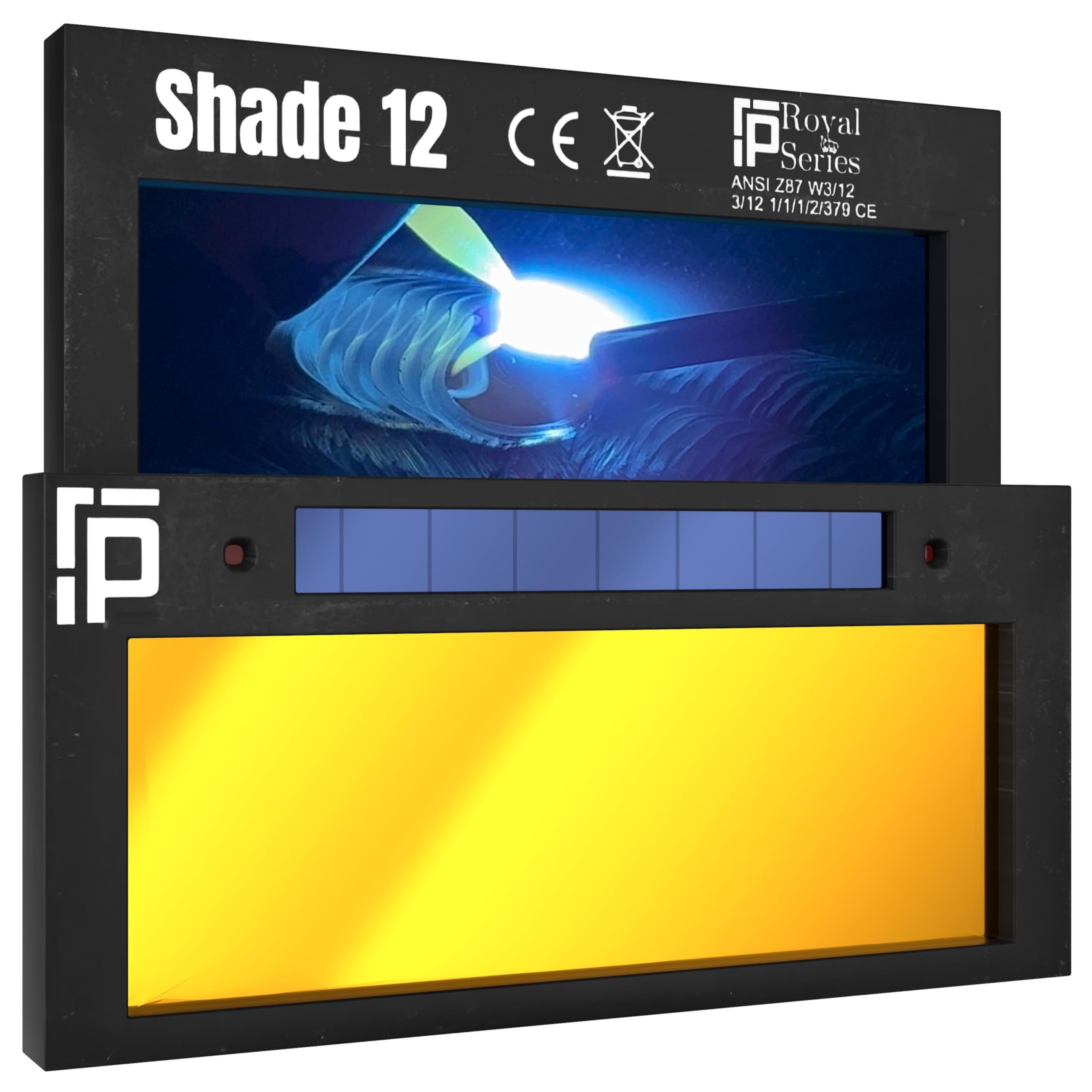 Ridge Products | Gold Shade 12 Auto Darkening Welding Lens | Cool Blue Welding Lens 2x4 1/4 | Shade 12 Welding Lens Auto Darkening | Perfect for a Sugar Scoop Welding Hood or Pancake Welding Hood