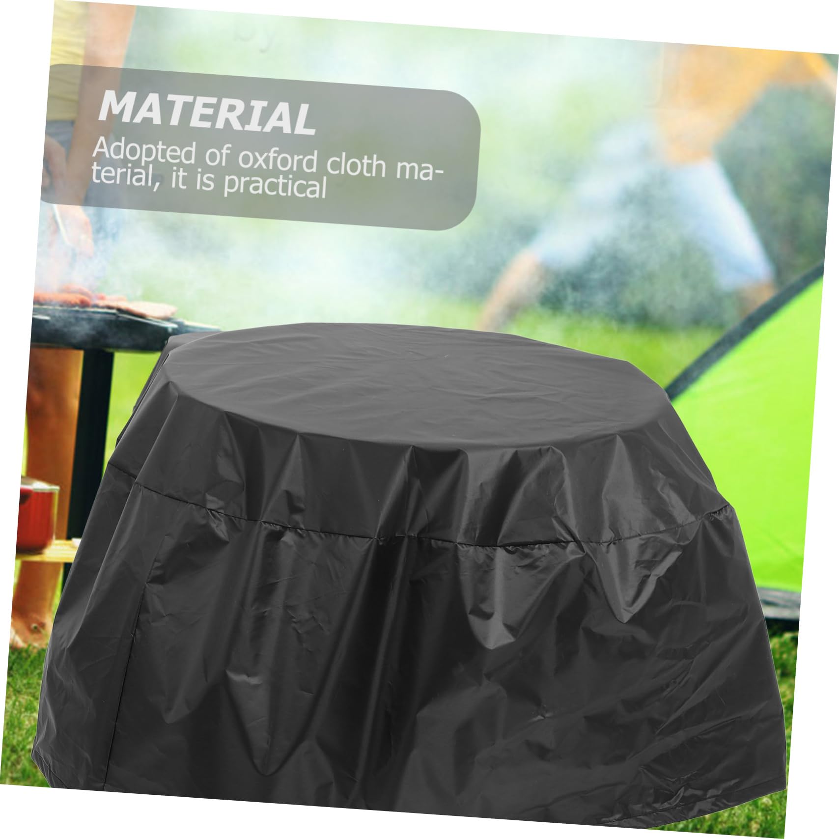 Abaodam 5 Pezzi Copertura Impermeabile Barbecue Copertura Protettiva Per Barbecue Griglia a Carbone Accessorio Per Barbecue Cappa Di Protezione Della Griglia Panno Oxford Black