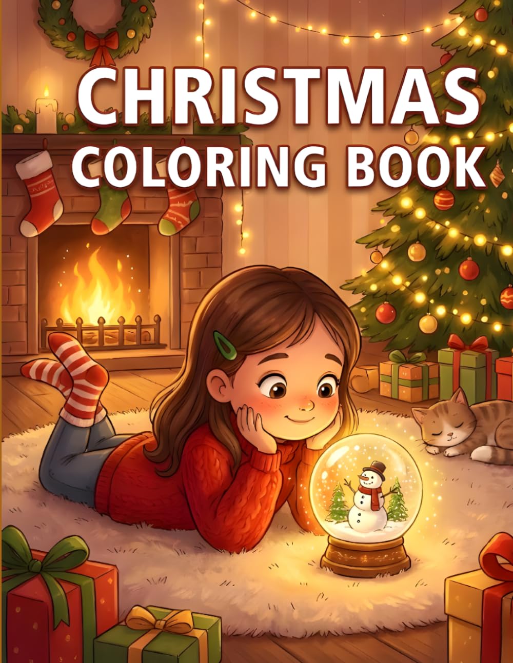 Christmas Coloring Book: A Cozy Christmas Coloring Adventure for Kids & Adults