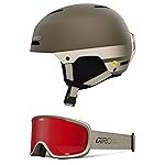 Giro Ledge MIPS Snow Helmet - Matte Black/Save a Brain Green - Size M (55.5-59cm)