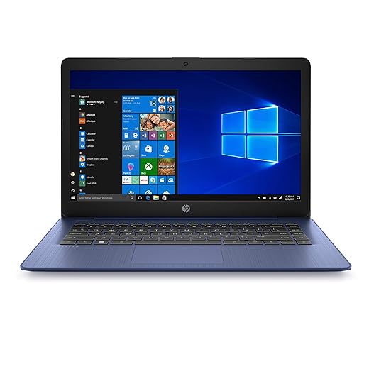 HP Stream 14" HD Laptop PC, Intel Celeron N4000, 4 GB RAM, 64 GB eMMC, Windows 10 S, Blue
